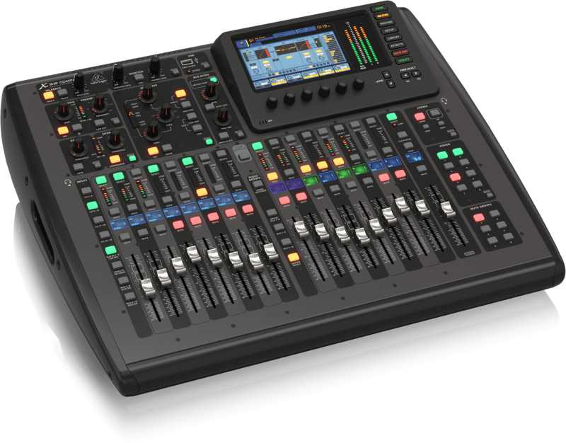 Behringer X32 Compact Compact 40-Input, 25-Bus Digital Mixing Console with 16 Programmable Midas Preamps, 17 Motorized Faders,-Channel LCD's, 32-Channel Audio Interface and iPad/iPhone Remote Control - Image 2