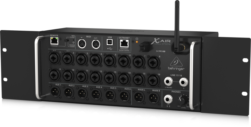 Behringer XR18 18-Channel, 12-Bus Digital Mixer for iPad/Android Tablets with 16 Programmable Midas Preamps, Integrated WiFi Module and Multi-Channel USB Audio Interface - Image 3