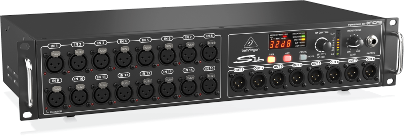 Behringer S16 I/O Box with 16 Remote-Controllable Midas Preamps, 8 Outputs and AES50 Networking featuring Klark Teknik SuperMAC Technology - Image 2