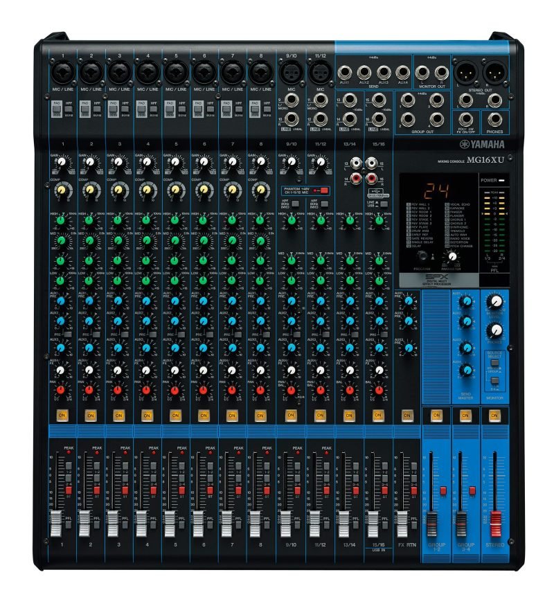 Yamaha MG16XU 16-Channel, Mic Preamps, Pad Switch, Analog Mixing Console - Image 2