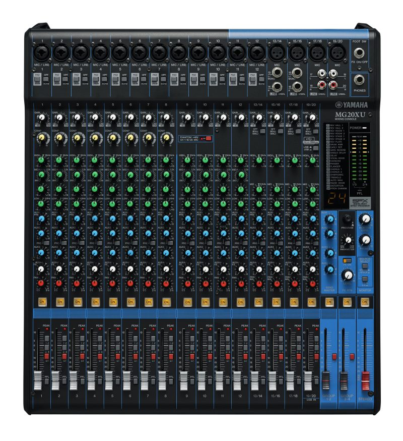 Yamaha MG20XU 20-Channel, Mic Preamps, Pad Switch, Analog Mixing Console - Image 2