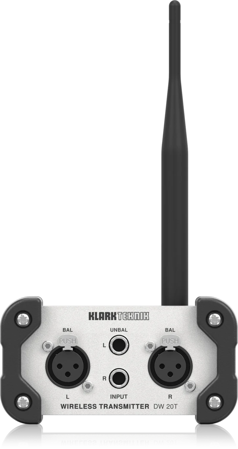 Klark Teknik DW 20T 2.4 GHz Wireless Stereo Transmitter for High-Performance Stereo Audio Broadcasting - Image 2