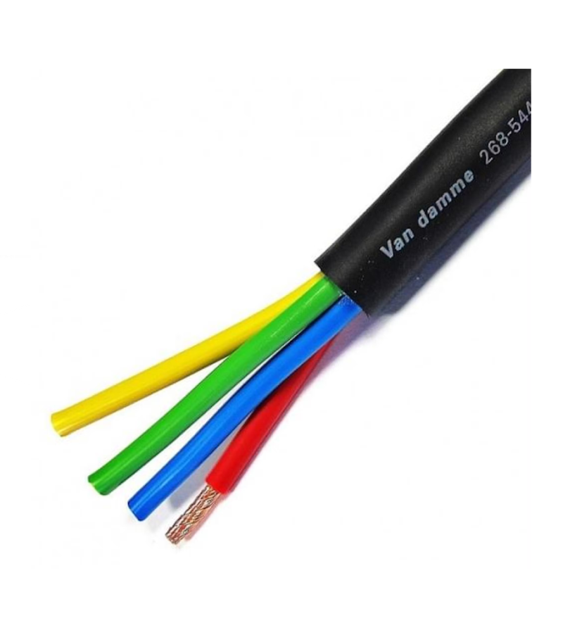 Van Damme Black Series Tour Grade 4 x 4.00 mm twin axial, 2 Core Speaker Cable (price per meter)