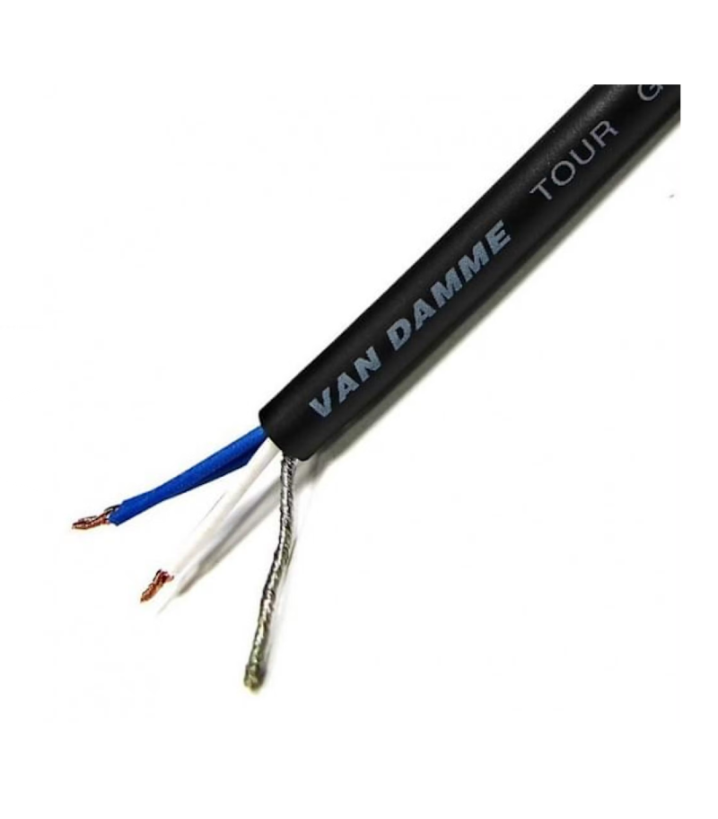 Van Damme Tour Grade Classic XKE starquad microphone cable, black (price per meter)