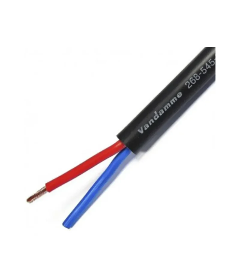 Van Damme Black Series Tour Grade 2 x 4.00mm twin-axial, 2 Core Speaker Cable (price per meter)